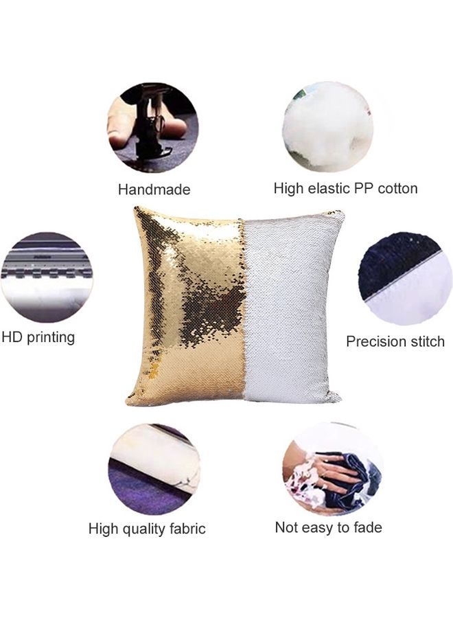 oem - DIY Reversible Sequin Throw Pillow Cover Multicolour 40 x 40cm - Image 1
