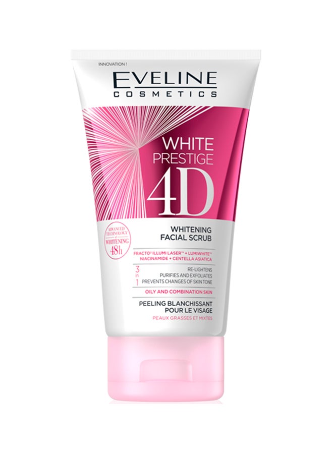Eveline 4D Prestige Whitening Facial Scrub 150ml - Image 1
