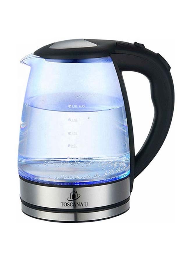 توسكانا يو - غلاية كهربائية 2 L 1500 W SK-1029 أسود/فضي/شفاف . - Image 1