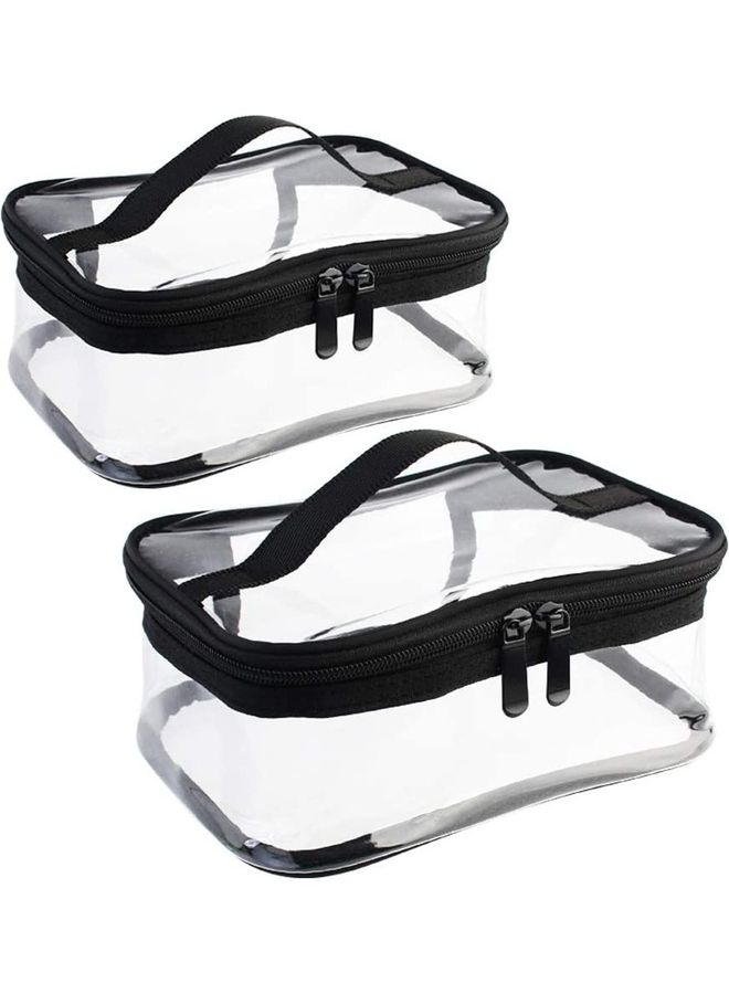 حقيبة مكياج مضادة للماء بسحاب من قطعتين شفاف - Image 1