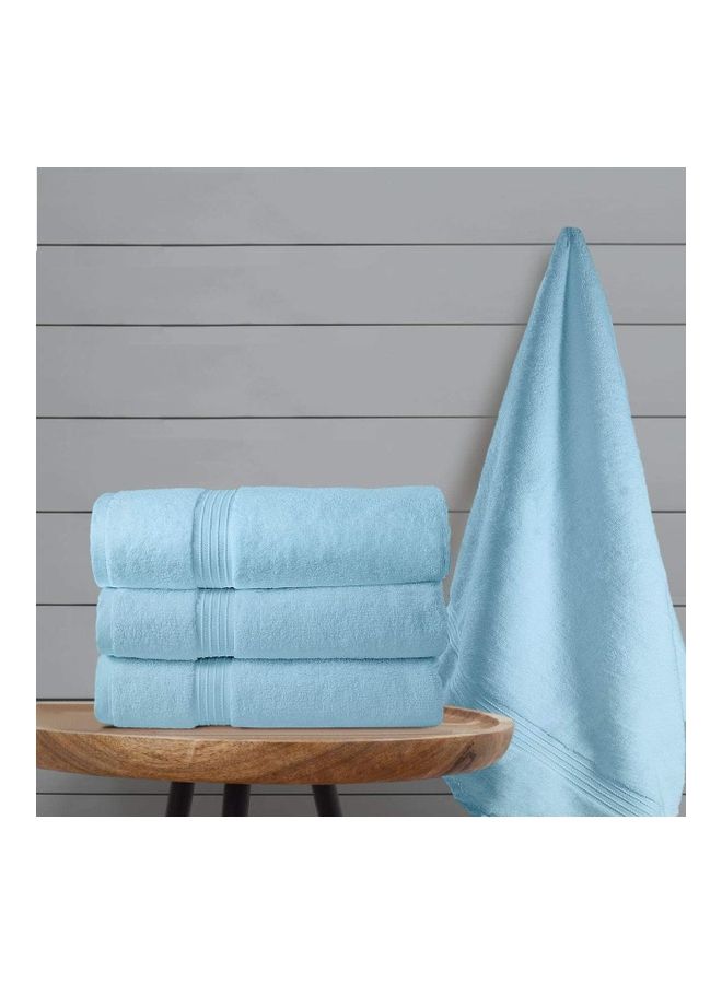Bliss Casa Bliss Casa 4-Piece Bath Towels, 100% Combed Cotton 550 GSM Superior Quality, Quick Dry Highly Absorbent Thick Soft Hotel Towles for Bath And Spa Bathroom Towel Set Light Blue 70x140cm Blue 70x140cm  - Image 5