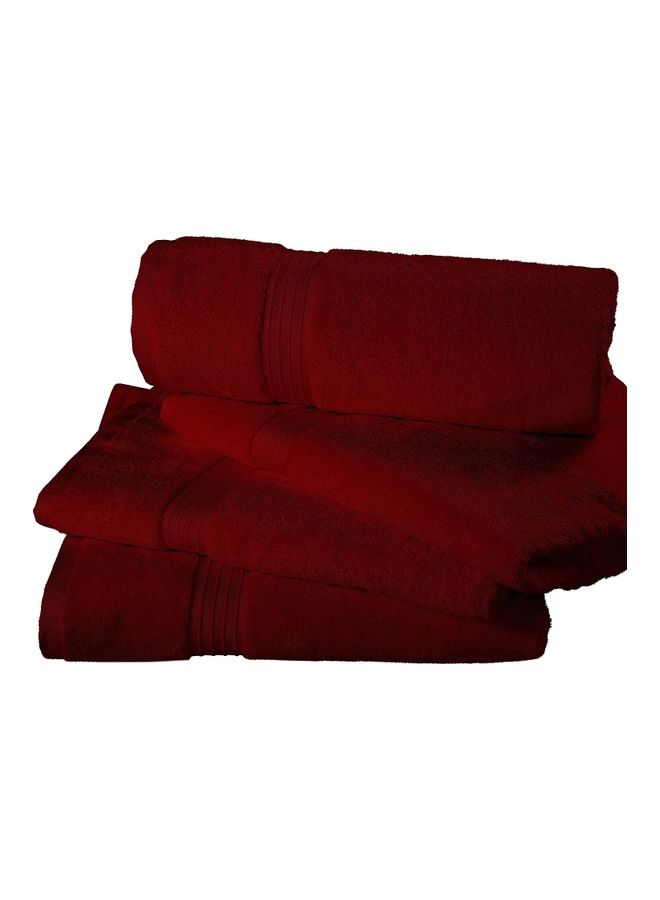 Bliss Casa - Bliss Casa 4-Piece Bath Towels, 100% Combed Cotton 550 GSM Superior Quality, Quick Dry Highly Absorbent Thick Soft Hotel Towles for Bath And Spa Bathroom Towel Set Burgundy 70x140cm Burgundy 70x140cm - Image 1