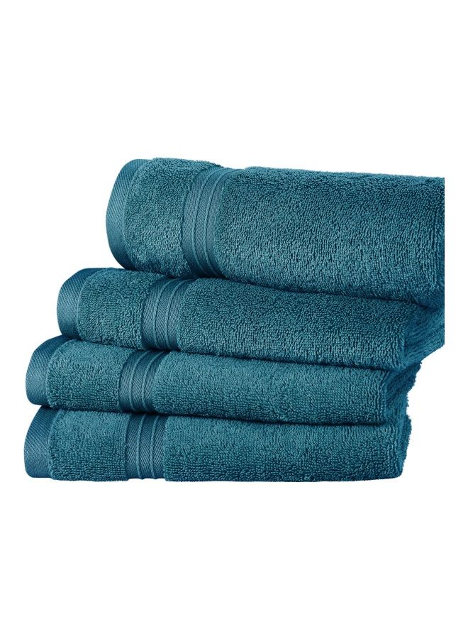Bliss Casa - Bliss Casa 4-Piece Hand Towels, 100% Combed Cotton 550 GSM Superior Quality, Quick Dry Highly Absorbent Thick Soft Hotel Towles for Bath And Spa Bathroom Hand Towel Set Navy 40x70cm Blue 40x70cm - Image 1