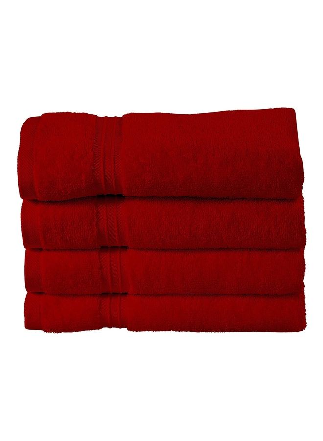 Bliss Casa Bliss Casa 4-Piece Hand Towels, 100% Combed Cotton 550 GSM Superior Quality, Quick Dry Highly Absorbent Thick Soft Hotel Towles for Bath And Spa Bathroom Hand Towel Set Burgundy 40x70cm Burgundy 40x70cm  - Image 1