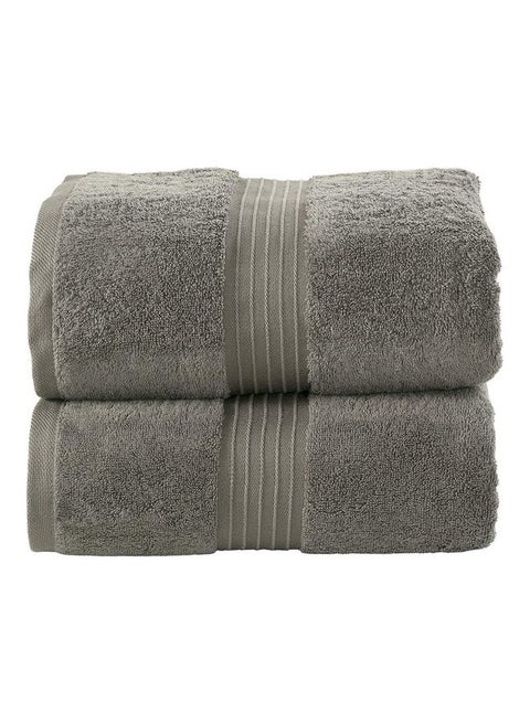 Bliss Casa 2-Piece Bath Sheets, 100% Combed Cotton 550 GSM Superior Quality Towels, Quick Dry Highly Absorbent, Thick, Soft and Hotel Bathroom Towels for Bath and Spa Grey 80x190cm