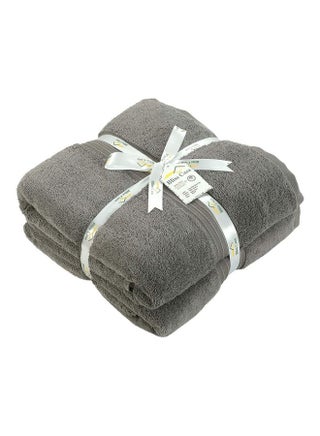 Bliss Casa 2-Piece Bath Sheets, 100% Combed Cotton 550 GSM Superior Quality Towels, Quick Dry Highly Absorbent, Thick, Soft and Hotel Bathroom Towels for Bath and Spa Grey 80x190cm - view 2