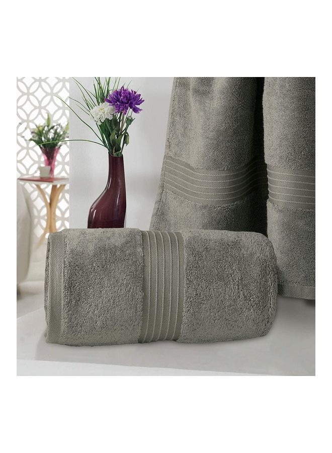 Bliss Casa Bliss Casa 2-Piece Bath Sheets, 100% Combed Cotton 550 GSM Superior Quality Towels, Quick Dry Highly Absorbent, Thick, Soft and Hotel Bathroom Towels for Bath and Spa Grey 80x190cm  - Image 5