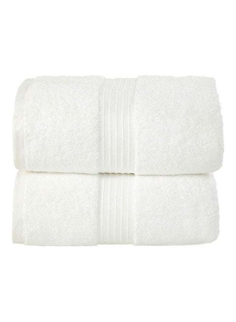 Bliss Casa 2-Piece Bath Sheets, 100% Combed Cotton 550 GSM Superior Quality Towels, Quick Dry Highly Absorbent, Thick, Soft and Hotel Bathroom Towels for Bath and Spa 90x180 cm White 80x190cm