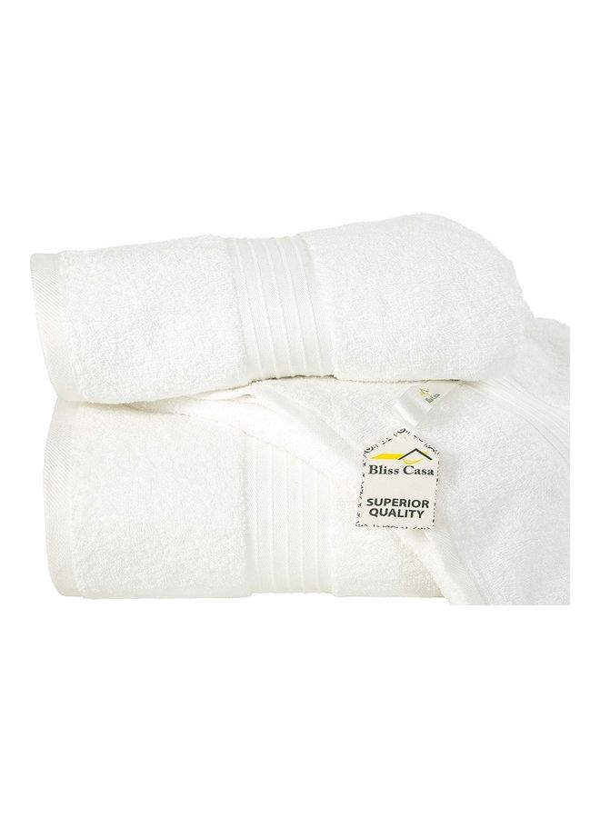 Bliss Casa Bliss Casa 2-Piece Bath Sheets, 100% Combed Cotton 550 GSM Superior Quality Towels, Quick Dry Highly Absorbent, Thick, Soft and Hotel Bathroom Towels for Bath and Spa 90x180 cm White 80x190cm  - Image 4