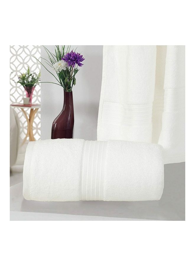 Bliss Casa Bliss Casa 2-Piece Bath Sheets, 100% Combed Cotton 550 GSM Superior Quality Towels, Quick Dry Highly Absorbent, Thick, Soft and Hotel Bathroom Towels for Bath and Spa 90x180 cm White 80x190cm  - Image 5