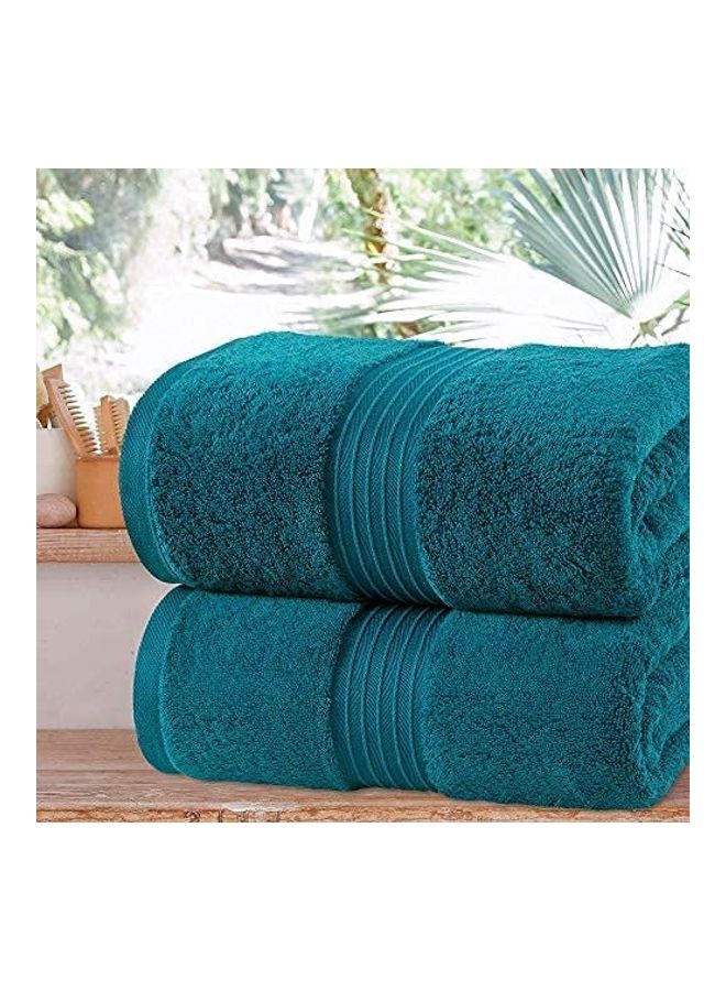 Bliss Casa - Bliss Casa 2-Piece Bath Sheets, 100% Combed Cotton 550 GSM Superior Quality Towels, Quick Dry Highly Absorbent, Thick, Soft and Hotel Bathroom Towels for Bath and Spa 90x180 cm Navy 80x190cm - Image 1