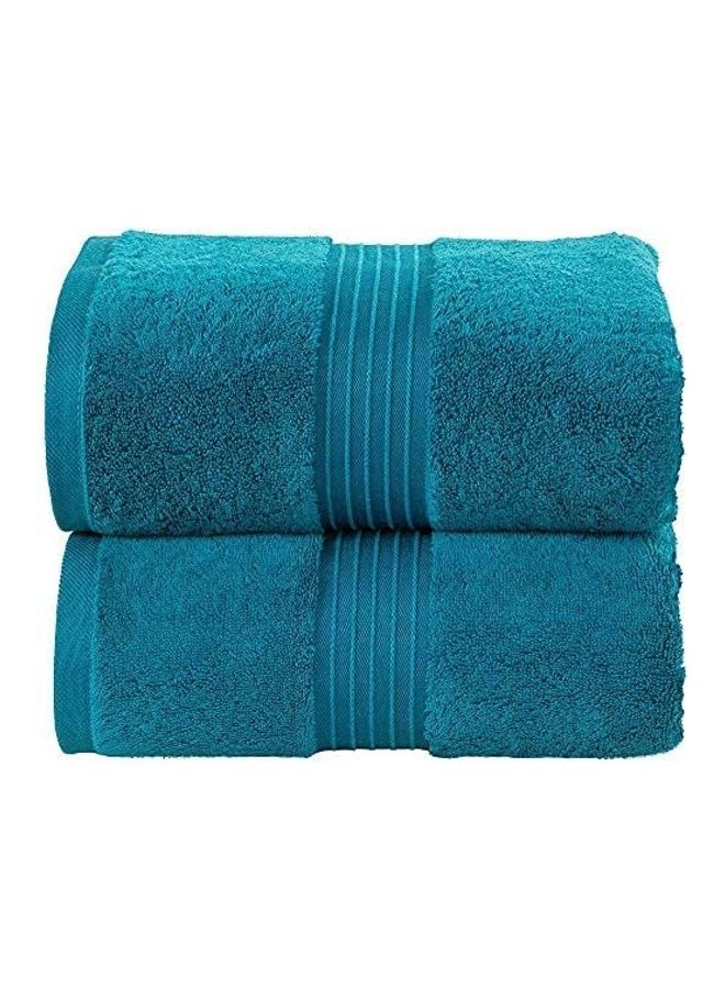 Bliss Casa - Bliss Casa 2-Piece Bath Sheets, 100% Combed Cotton 550 GSM Superior Quality Towels, Quick Dry Highly Absorbent, Thick, Soft and Hotel Bathroom Towels for Bath and Spa 90x180 cm Navy 80x190cm - Image 1