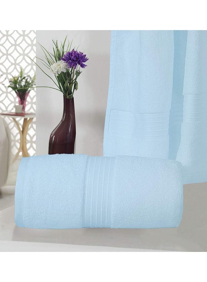 Bliss Casa 2-Piece Bath Sheets, 100% Combed Cotton 550 GSM Superior Quality Towels, Quick Dry Highly Absorbent, Thick, Soft and Hotel Bathroom Towels for Bath and Spa 90x180 cm Light Blue 80x190cm - v1628592595/N49966177A_7