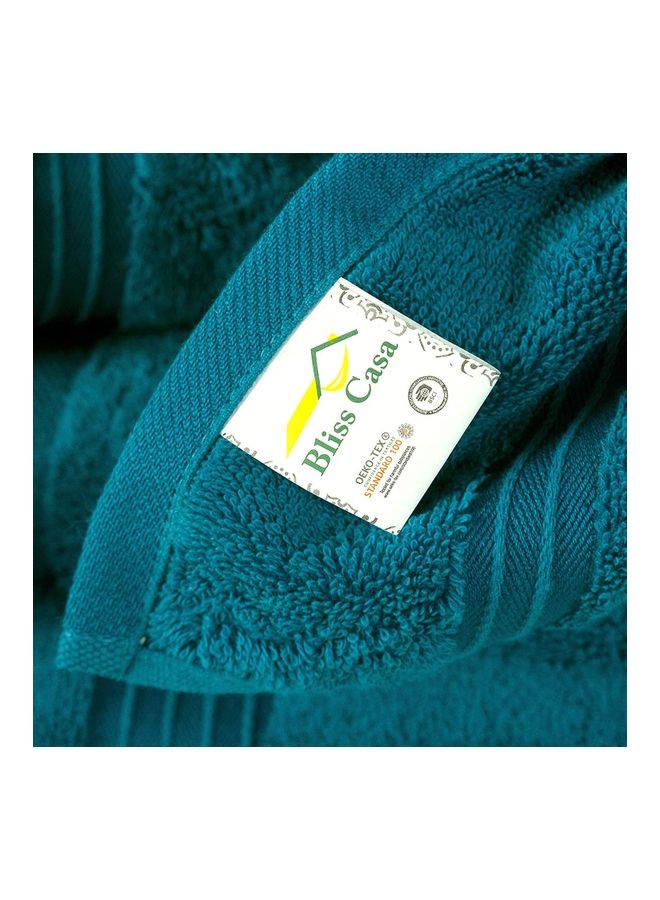 Bliss Casa - Bliss Casa 8-Piece Towel Set, 100% Combed Cotton 550 GSM Superior Quality, Quick Dry Highly Absorbent Thick Bathroom Soft Hotel Towels for Bath And Spa, Towel Set Includes 2 Bath Towels (70x140 cm), 2 Hand Towels (40x70 cm), 4 Washcloths (30x30 cm) Blue 70x140cm - Image 1