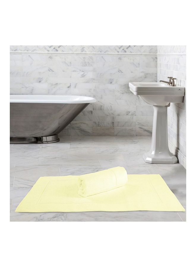Bliss Casa Pack Of 2 1000 GSM Genuine Ring Spun Cotton Highly Absorbent Cotton Banded Washable Bathroom Floor Towel Bath Mat Set Beige 50x80cm  - Image 3
