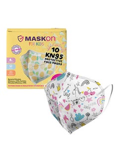 Kn95 Kids Unicorn Pattern Mask 10 Pcs Multicolour