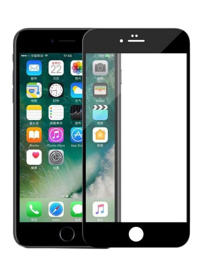 shAyzee 5D Tempered Glass Screen Protector For Apple iPhone 8 Plus Clear/Black - Image 1