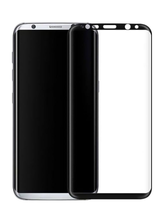 شيزي لاصقة حماية للشاشة من الزجاج المقوى لهاتف سامسونج جالاكسي S8 بلس شفاف/أسود - Image 1