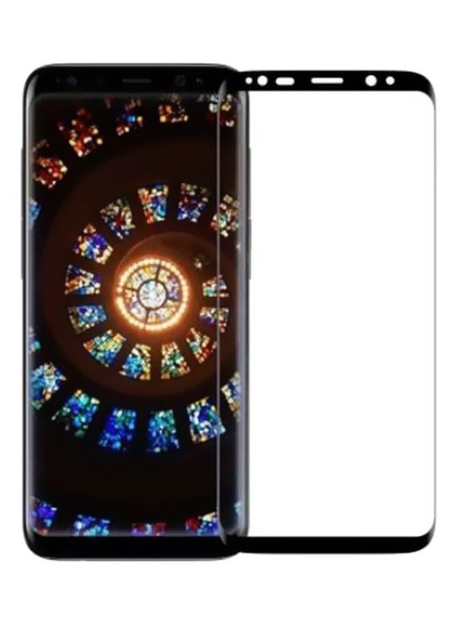 شيزي لاصقة حماية للشاشة من الزجاج المُقوى مُخصصة لهاتف سامسونج جالاكسي S9 أسود/شفاف - Image 1