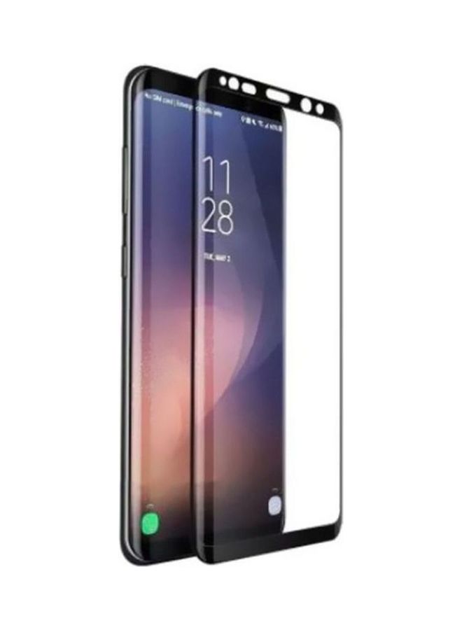 شيزي لاصقة حماية للشاشة من الزجاج المُقوى مُخصصة لهاتف سامسونج جالاكسي S9 أسود/شفاف - Image 2