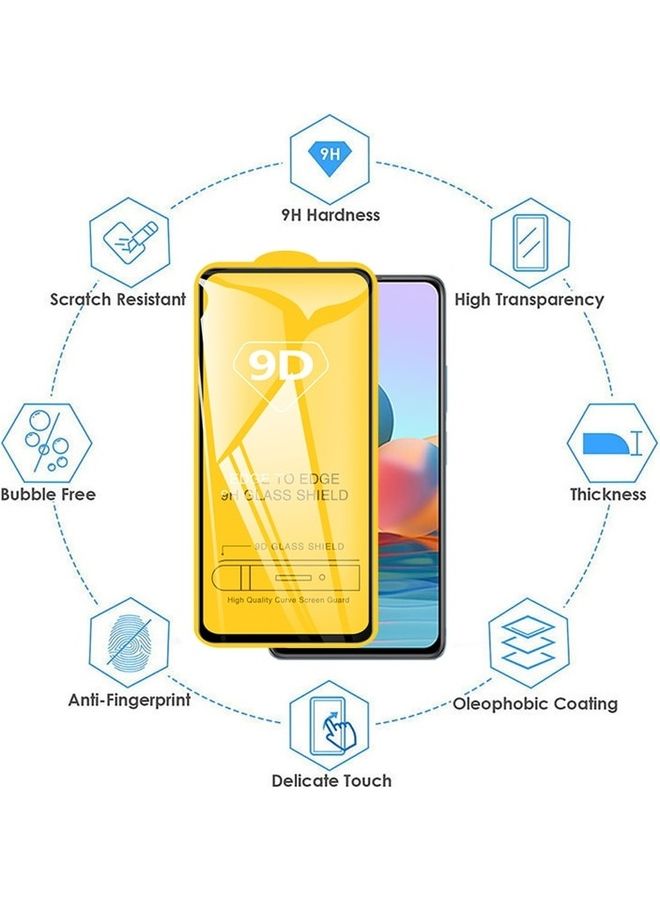 9دي لاصقة حمايةٍ للشاشة من الزجاج المقوى لهاتف شاومي ريدمي نوت 10 5G شفاف - Image 2