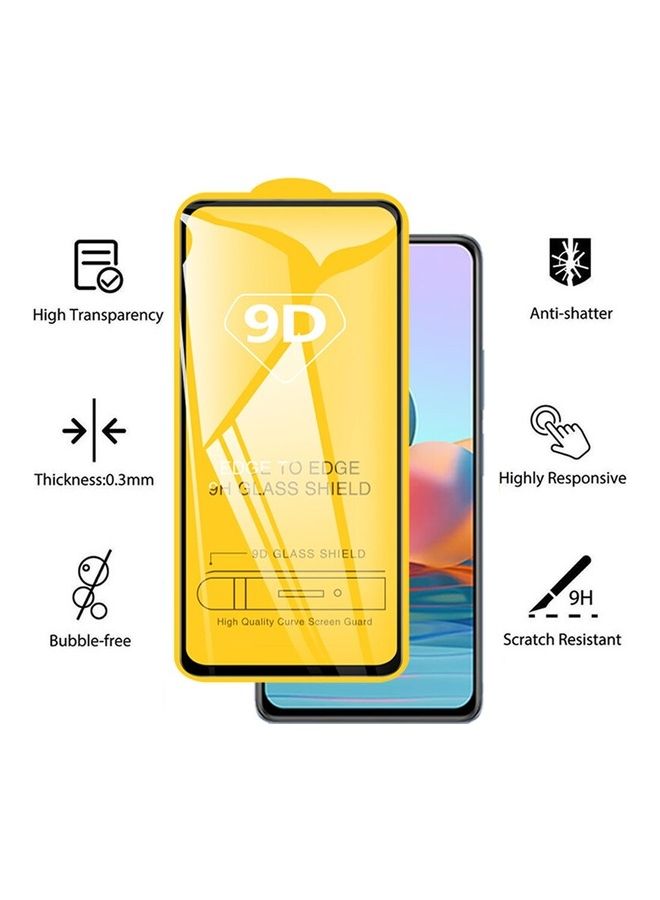 9دي لاصقة حمايةٍ للشاشة من الزجاج المقوى لهاتف شاومي ريدمي نوت 10 5G شفاف - Image 3