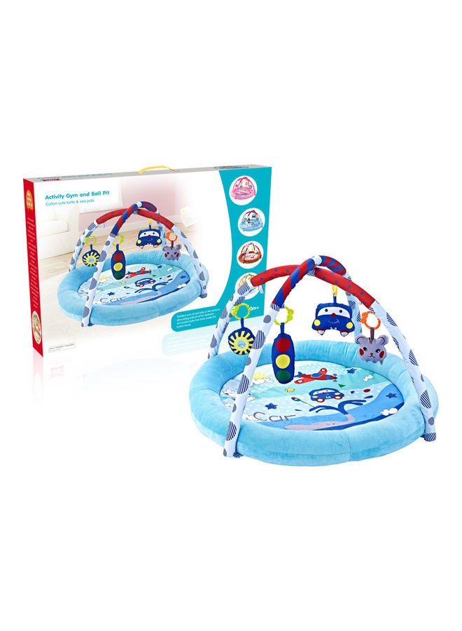 ليتل أنجل بساط لعب للأطفال مع بساط لعب مريح ومستدير الشكل للصالة الرياضية للرضع الأولاد والبنات - لون أزرق - Image 3