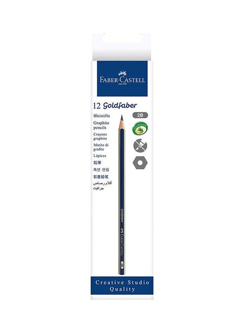 12-Piece Graphite Pencil Black
