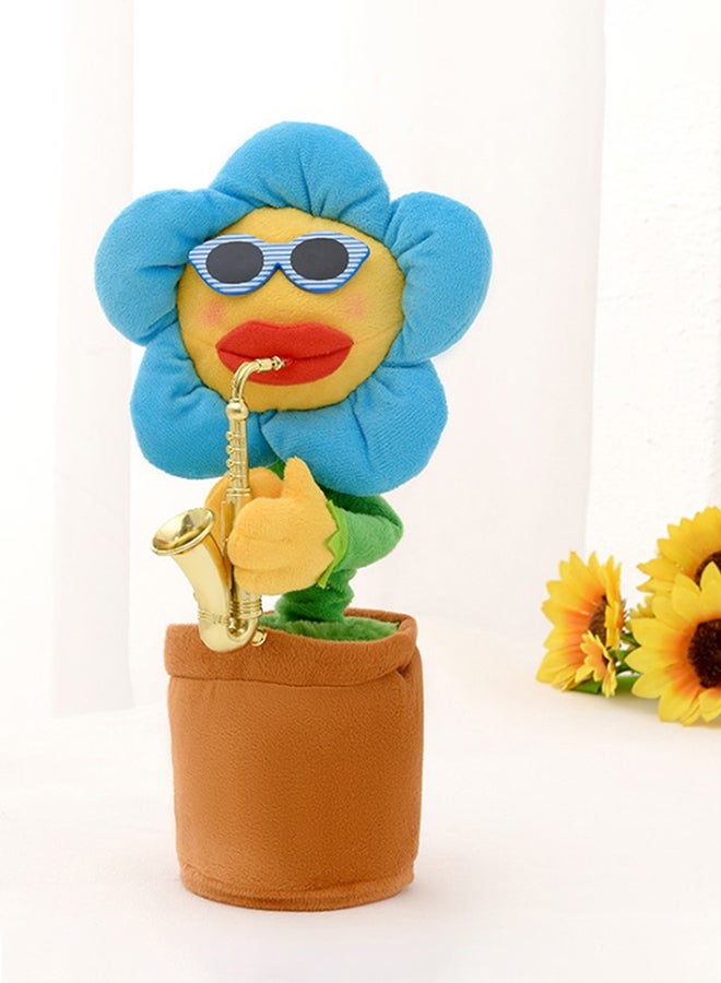 Electric Dancing Sunflower USB Power-Supply Bt Playing Funny Kids Toy - Image 2
