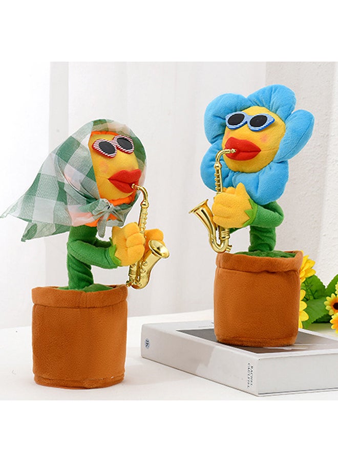 Electric Dancing Sunflower USB Power-Supply Bt Playing Funny Kids Toy - Image 4