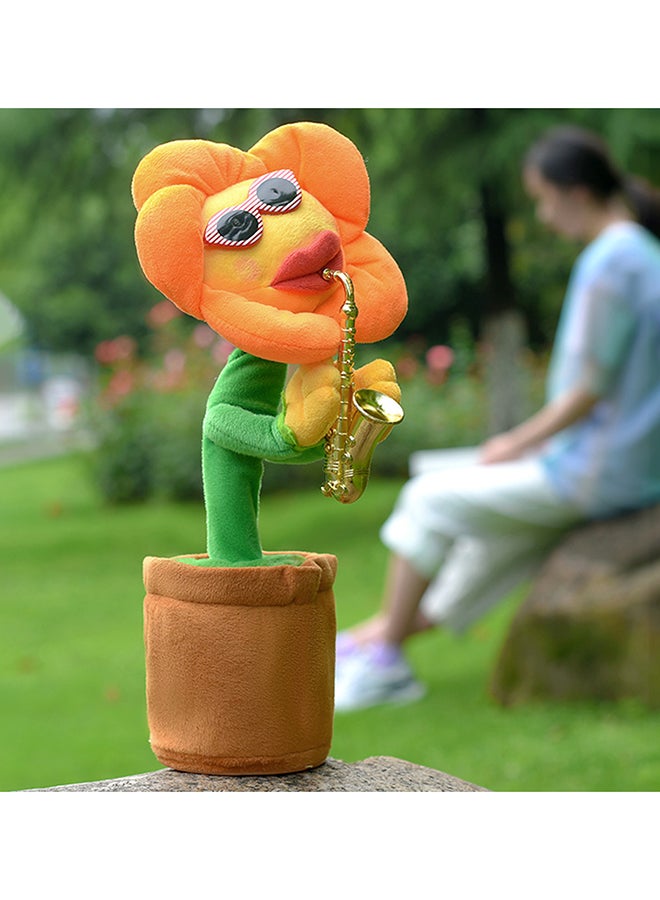 Electric Dancing Sunflower USB Power-Supply Bt Playing Funny Kids Toy - Image 3