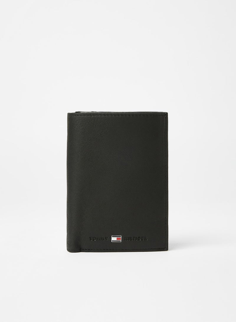 تومي هيلفيغر محفظة رأسية ثلاثية الطي أسود - Image 1