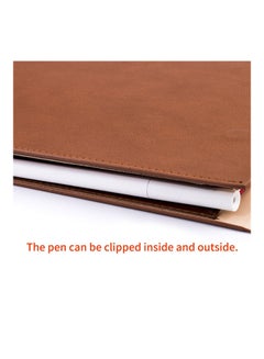 Generic Creative PU Leather Portfolio A4 File Pouch With Magnetic Buckle Brown  - Image 2