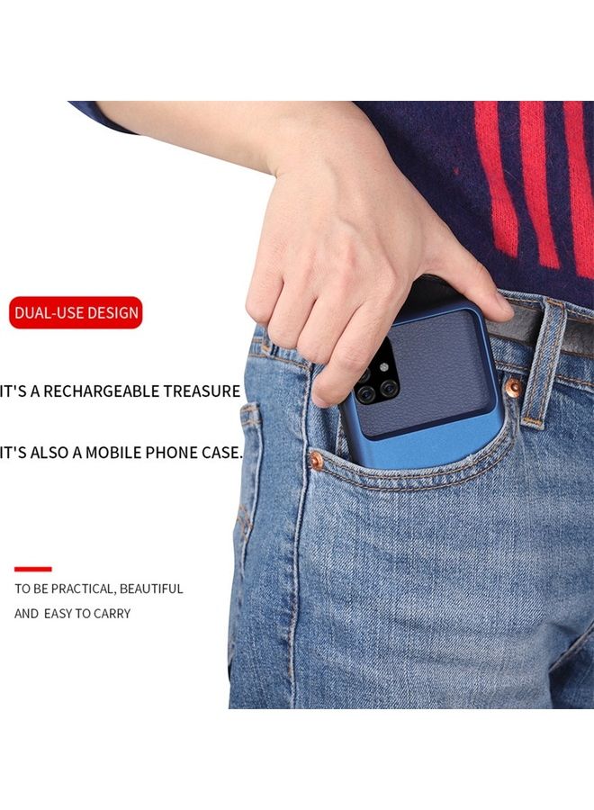 Wireless Charger Case Power Bank Blue  - Image 5