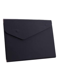 Generic Creative PU Leather Portfolio A4 File Pouch With Magnetic Buckle Black 