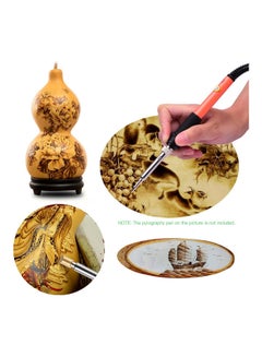 Generic 30-Piece Wood Burning Tip Set With Stencils Gold/Silver/White  - Image 2