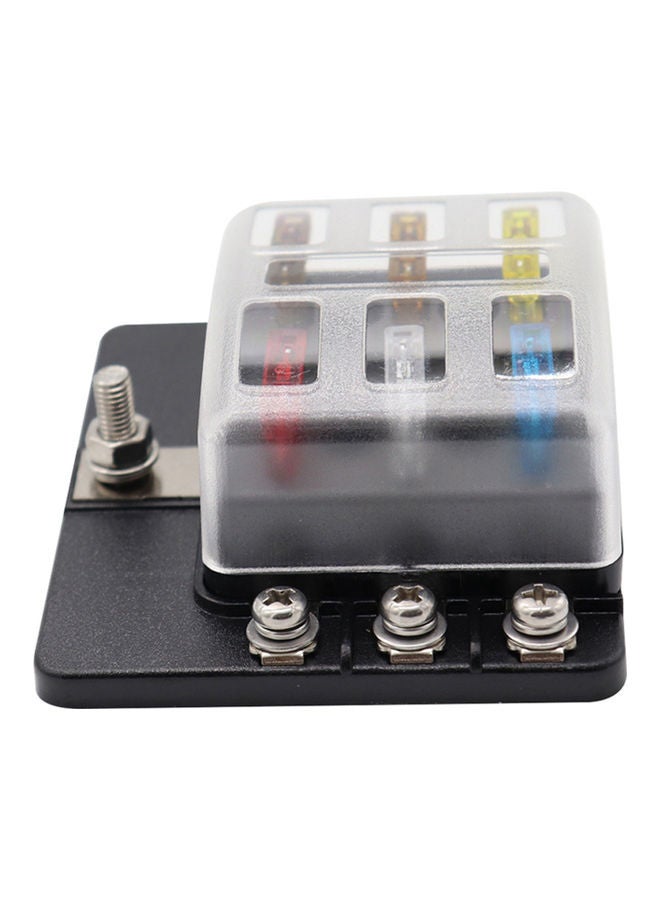 Generic 6 Way Blade Fuse Box Holder With Led Warning Light  - Image 1