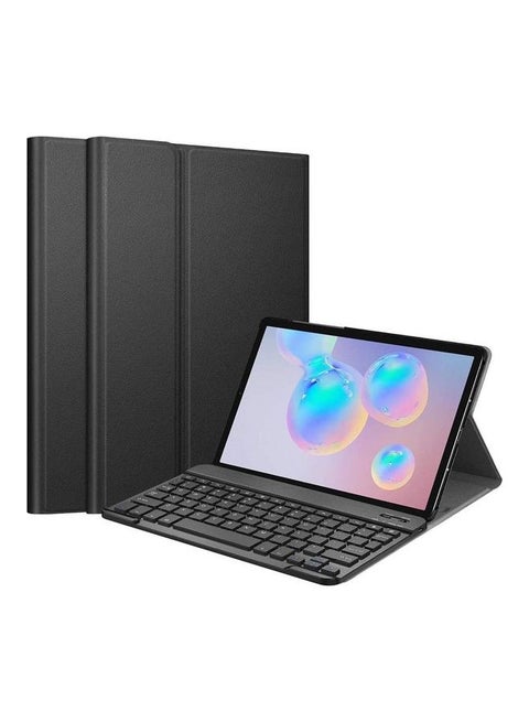 Protective Case Cover With Wireless Keyboard For Samsung Galaxy Tab S6 Black