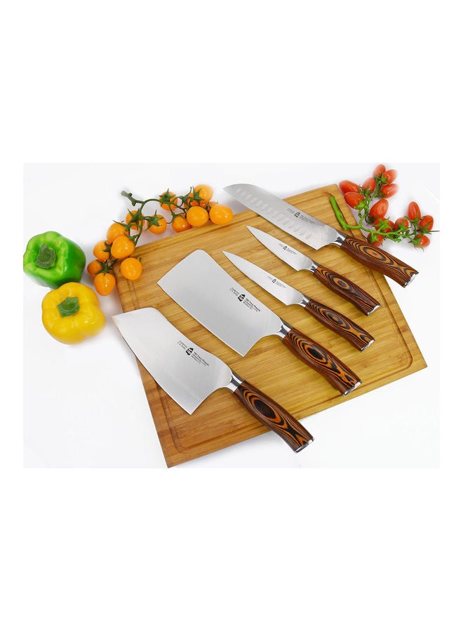 TUO CUTLERY - High Carbon German Stainless Steel Cutlery Chef Knife Brown/Silver - Image 1