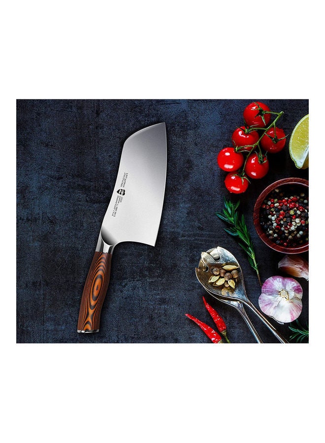Stainless Steel Kitchen Cutlery Chef Knife Brown/Silver