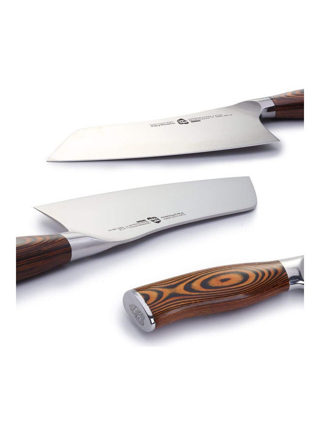 Stainless Steel Kitchen Cutlery Chef Knife Brown/Silver
