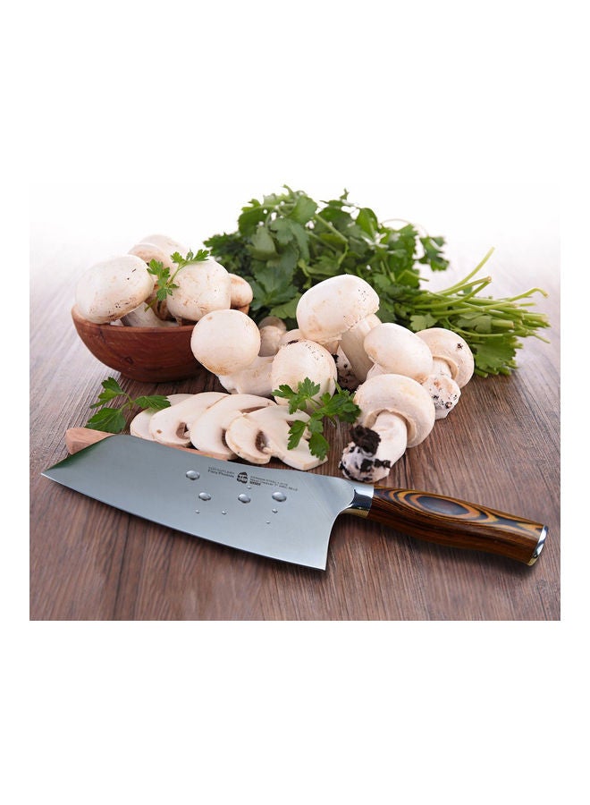 Stainless Steel Kitchen Cutlery Chef Knife Brown/Silver