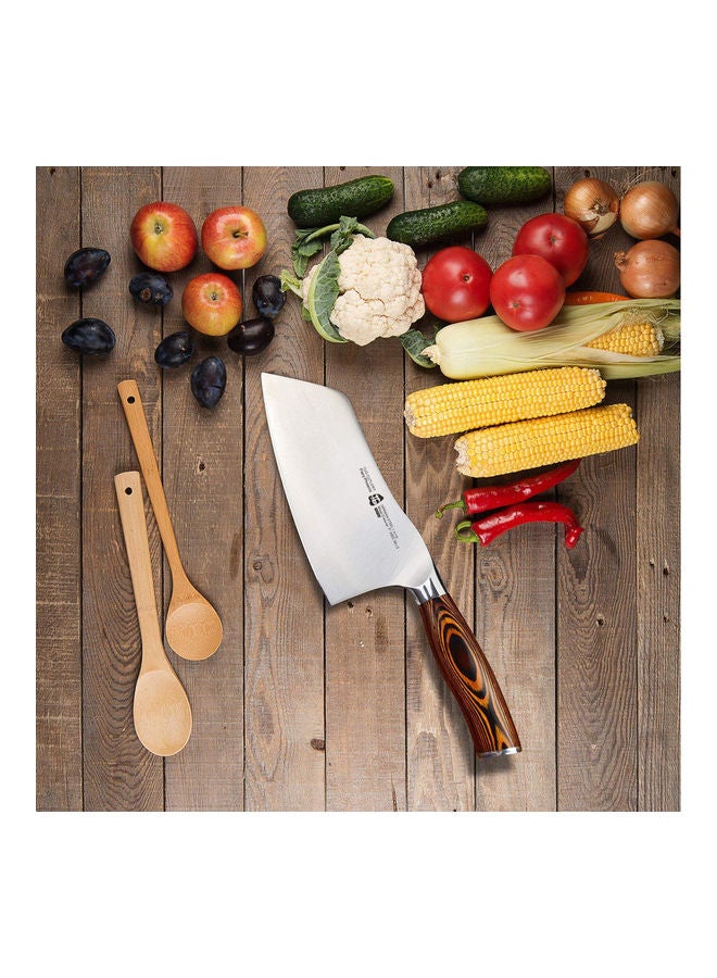 Stainless Steel Kitchen Cutlery Chef Knife Brown/Silver