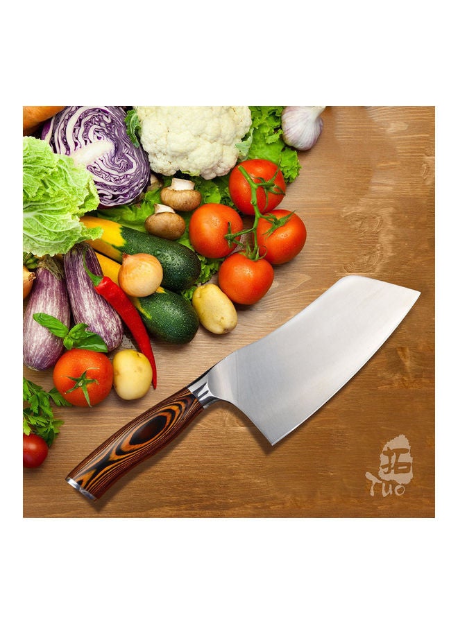 Stainless Steel Kitchen Cutlery Chef Knife Brown/Silver