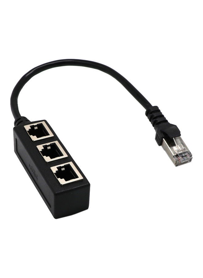 Generic RJ45 Female 1 to 3 Port Female Socket Adapter - Image 1