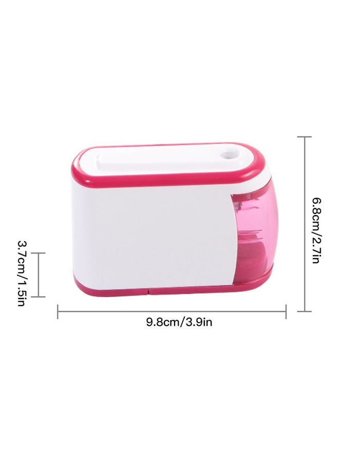 Portable Electric Pencil Sharpener Pink/White - Image 3
