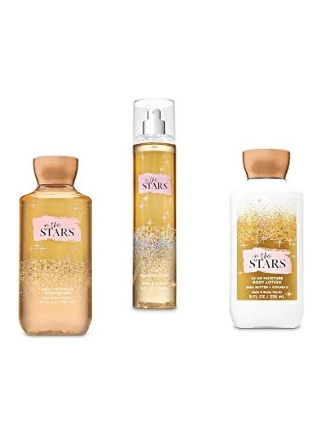 Bath & Body Works In the Stars Shower Gel, Body Lotion, Fine Fragrance Mist Daily Trio Gift Set 6.69inch