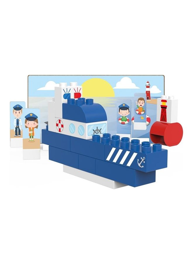 BioBUDDi BB-0126 Police Boat Building Set 28 6+ Years - Image 3