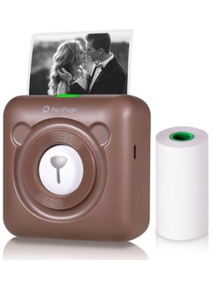A6 Mini Pocket Printer With AR Photo Function Brown