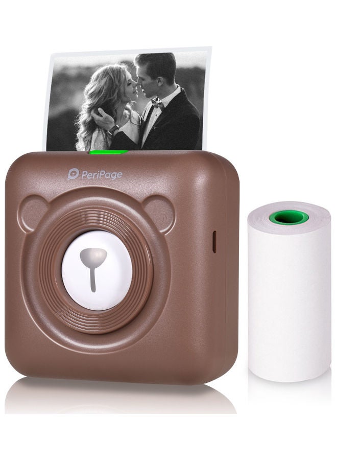 PeriPage A6 Mini Pocket Printer With AR Photo Function Brown  - Image 1